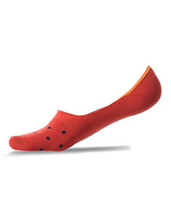 Red Loafer SOcks - Polka Dots